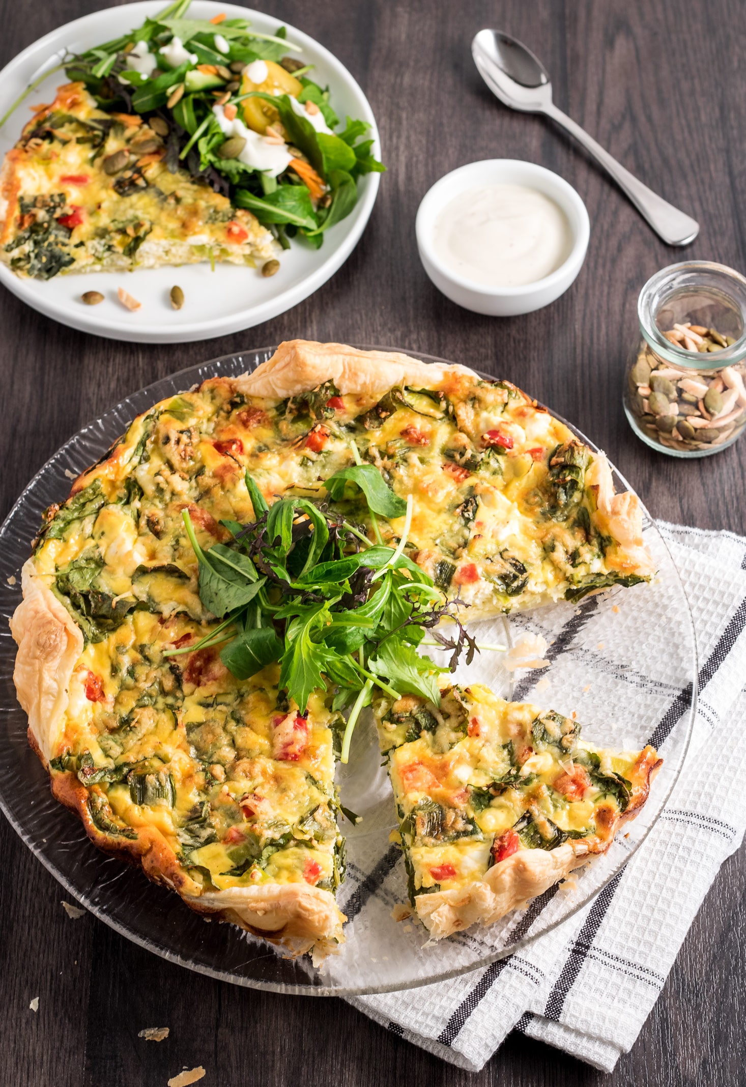 Soft leeks and salty feta cheese are a match made in heaven in this moreish leek and feta quiche.