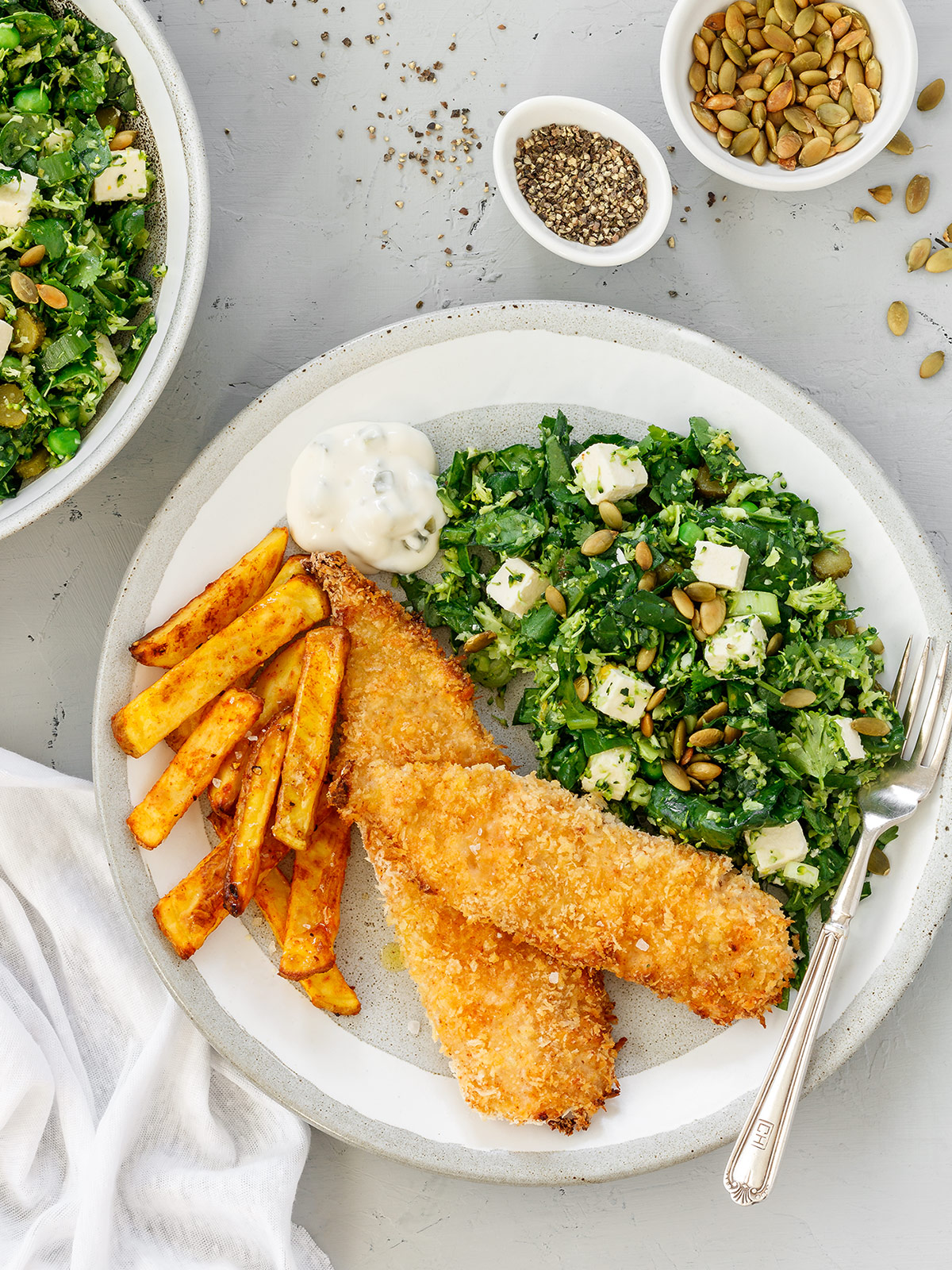 Homemade fish & chips